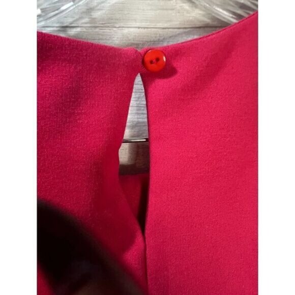 Red Premise Sleeveless‎ Sheath Dress With Back Button Closure Size 12 Womens - Picture 4 of 4